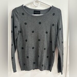Absolutely Creative Worldwide Polka Dot Sweater Grey S